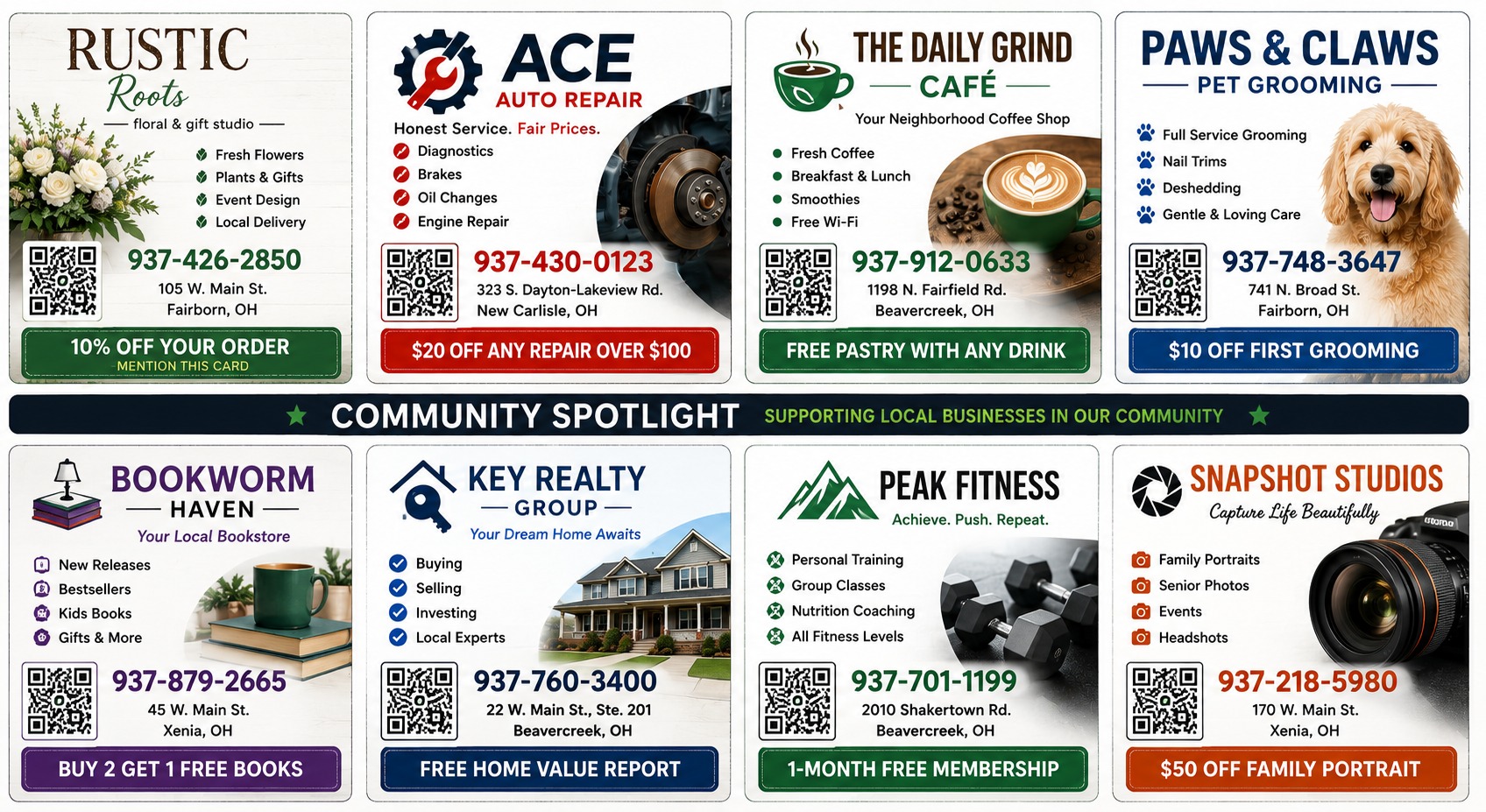 6x11 Community Spotlight postcard example